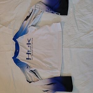💥Hulk Boys Size YXS White Blue Long Sleeve Shirt Top